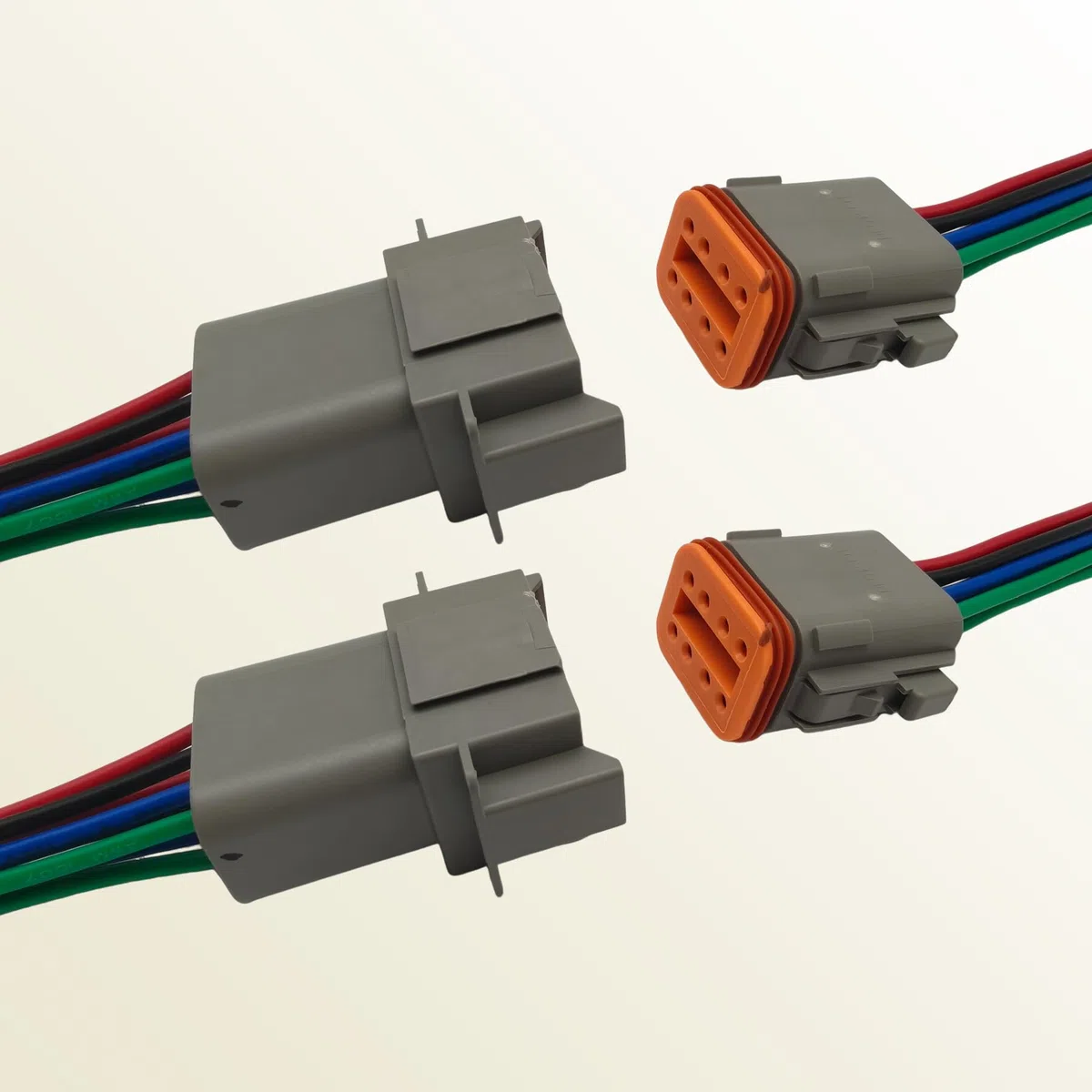 2 juegos de conectores DT de 8 pines para coche (macho y hembra) con cables de 16 AWG para coche, camión, barco, LED