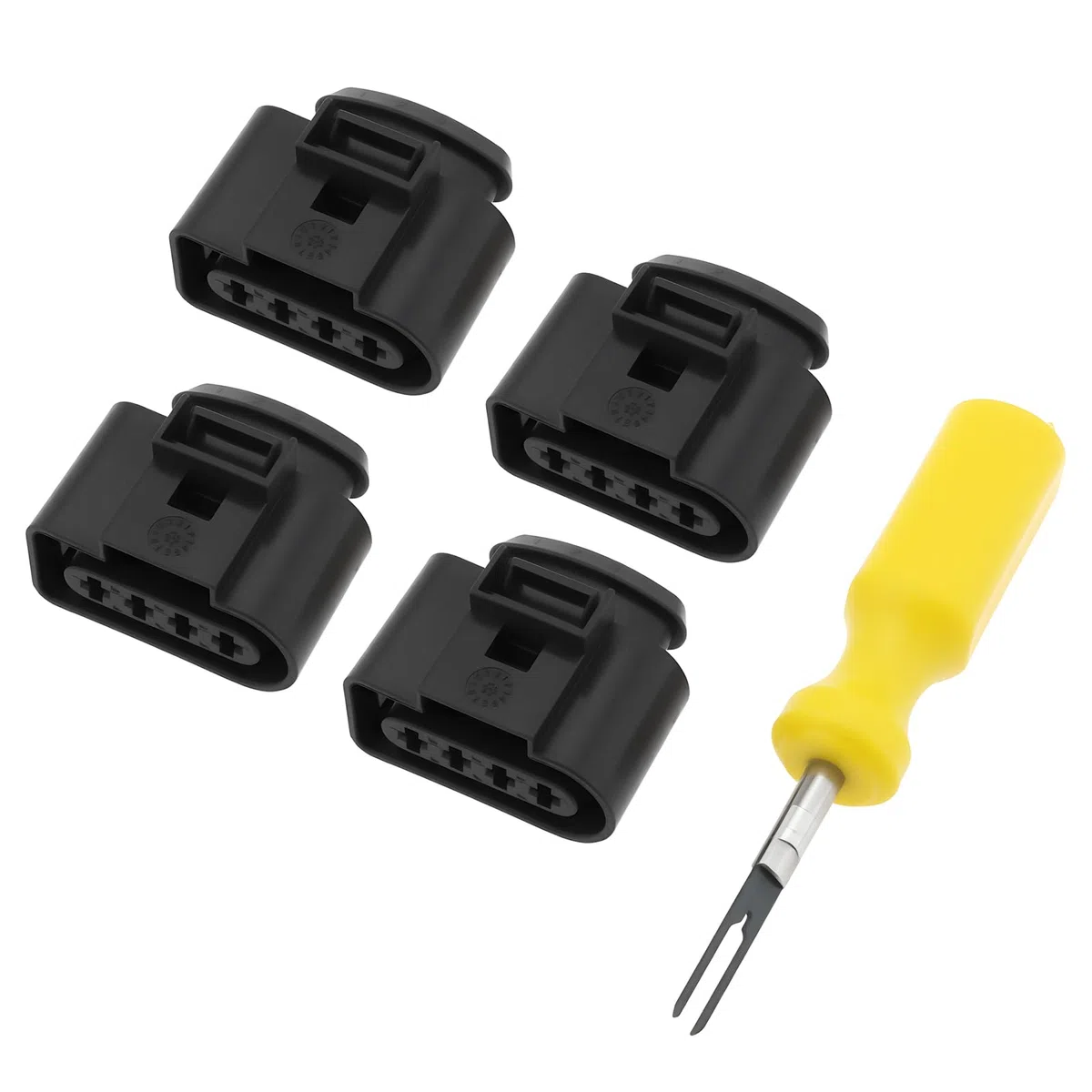 4 Piezas de Kit de Reparación de Conector de Bobina de Encendido con Herramienta 4B0973724 Compatible con Audi
