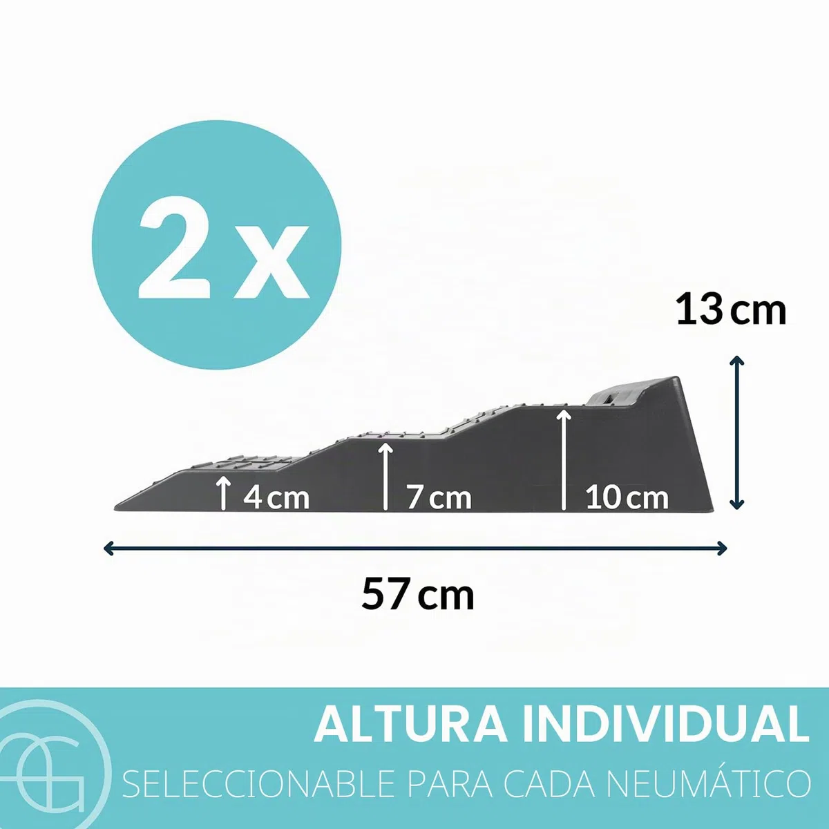 AG Automotive cuñas niveladoras, rampas de acceso, cuñas de compensación para autocaravana, caravana, Womo Level Up rampa, camping, gris