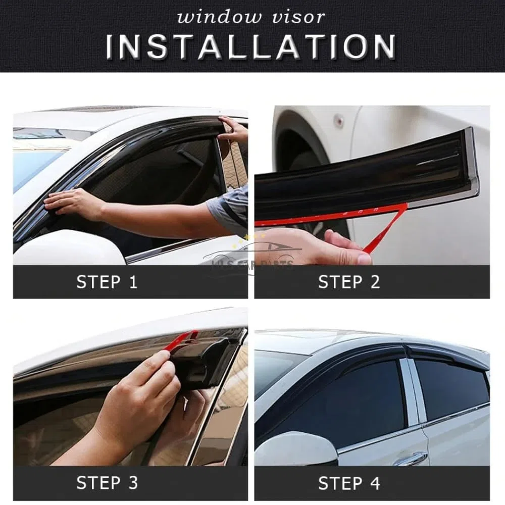 Auto Deflectores Viento, Compatible con MG Extender 2019, 4 Piezas Derivabrisas De Aire Cortavientos Protector Ventanas Laterales