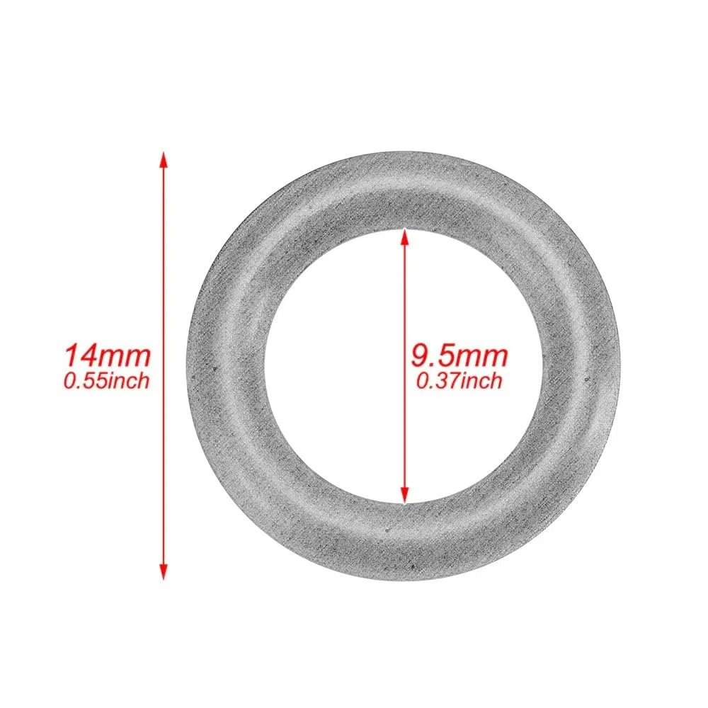 20 juntas tóricas para tornillos de drenaje de aceite de 9,5 mm para Harley Davidson, anillo de estanqueidad, tornillo de drenaje, Touring Dyna Fatboy Softail