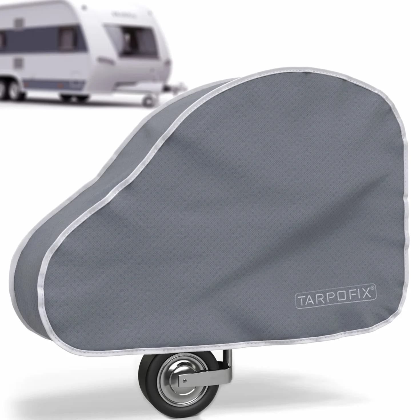 Tarpofix® Funda Caravana para Gancho de Remolque con Doble Cierre Clic - Funda para Caravana Universal para Gancho de Remolque - Funda de Caravana para Enganche de Remolque