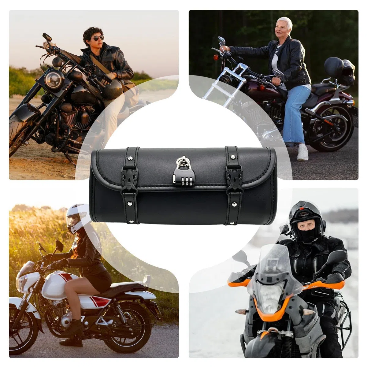 Generisch de herramientas para motocicleta, de herramientas para moto, de herramientas para manillar de moto, de herramientas con candado, lateral de horquilla delantera