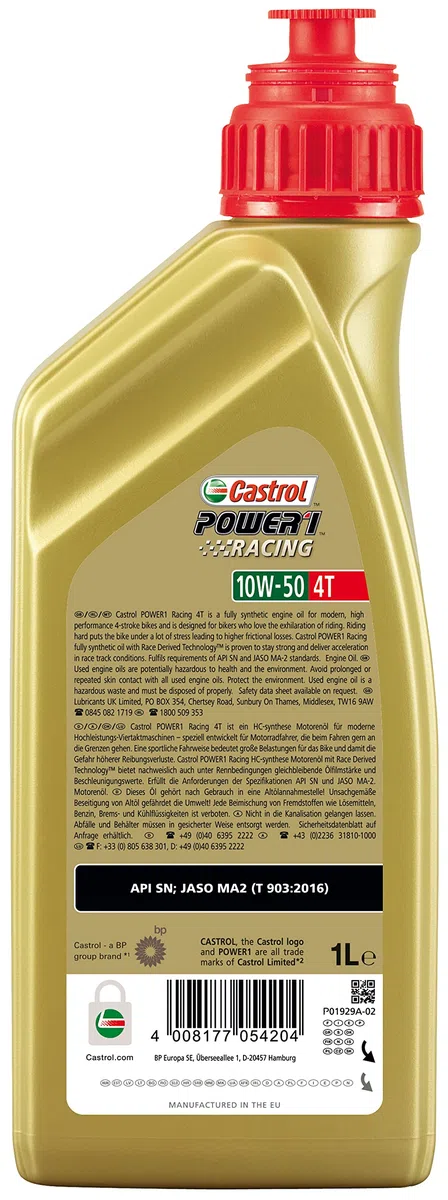 Castrol POWER1 Racing 4T 10W-50 Aceite de Moto 1L