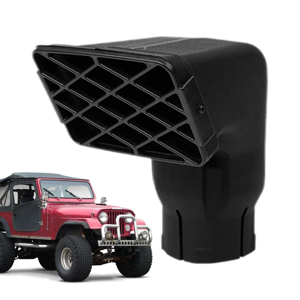 Cabezal de snorkel para barro de coche - Kit de admisión de aire, de snorkel | Cabezal de codo ligero para vehículos todoterreno, camiones 4x4, robusto de flujo de aire