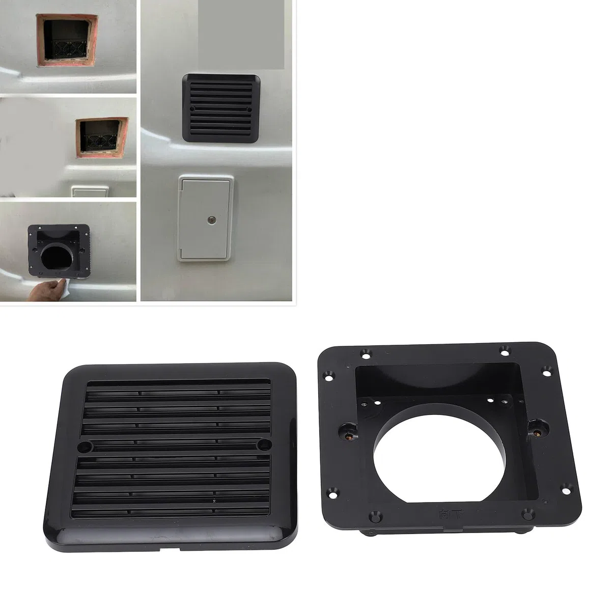 Yctze Rejilla de Ventilación Lateral para Vehículos Recreativos, Resistente a la Erosión, Resistente Al Agua, Rápido Intercambio de Aire para Vehículos Recreativos, Autocaravanas,