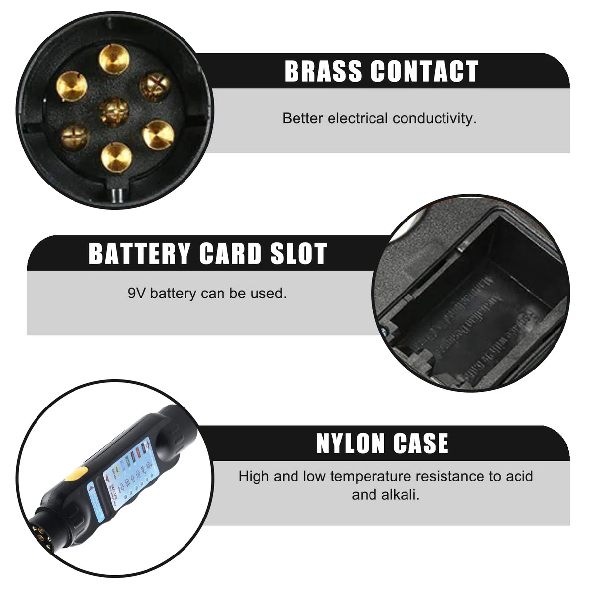 Comprobador de remolque de 7 pines, dispositivo de prueba, enchufe de remolque, conector con 13 a 7 pines y adaptador de 7 a 13 polos para iluminación de remolque de coche de 12 V, solución de