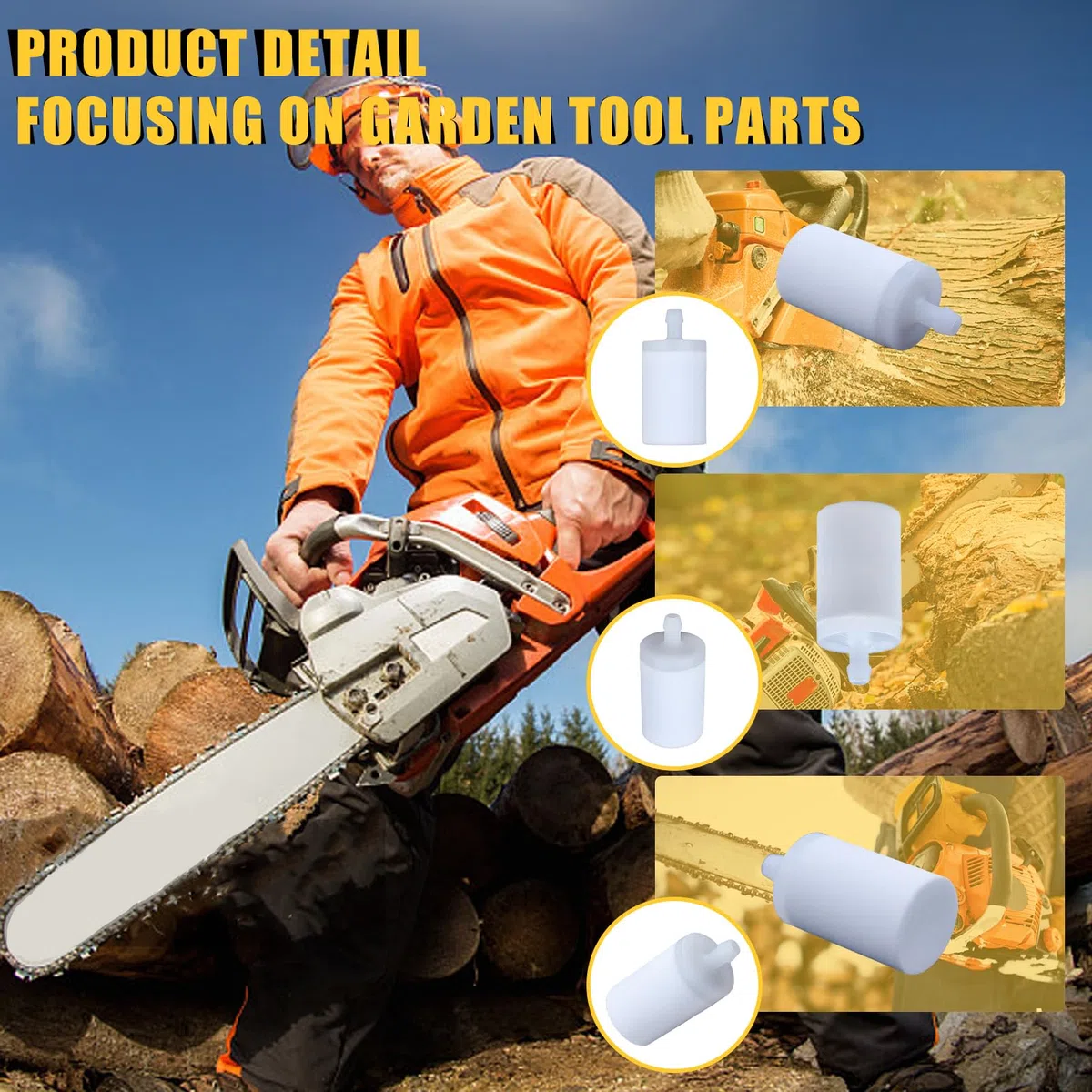 10 X Filtros de Combustible para Husqvarna 268 272 266 50 51 55 345 350 351 357 365 372 390 460 570 575 Repuestos de Motosierra