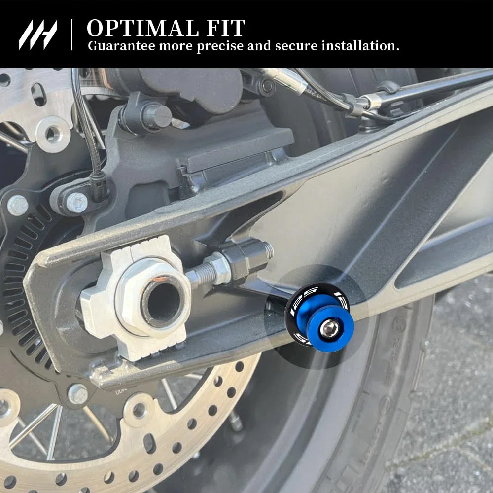 M6 Bobinas de balance para motocicletas para MT-125 2014-2021 NMAX 125 2015-2024 XMAX 125 2006-2018 Deslizador CNC de aluminio para protección y fácil mantenimiento Accesorio (Azul)