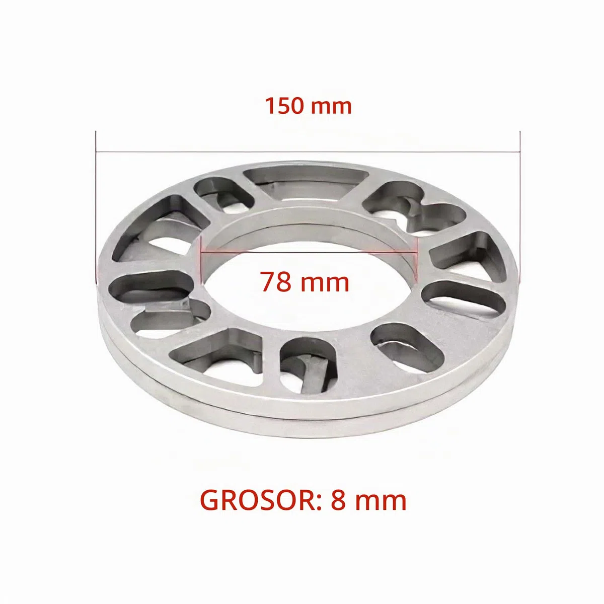 4 separadores de rueda de aleación de aluminio, espaciadores universales de 8 mm, espaciadores de ruedas de aleación para mejorar la estabilidad y el aspecto del coche