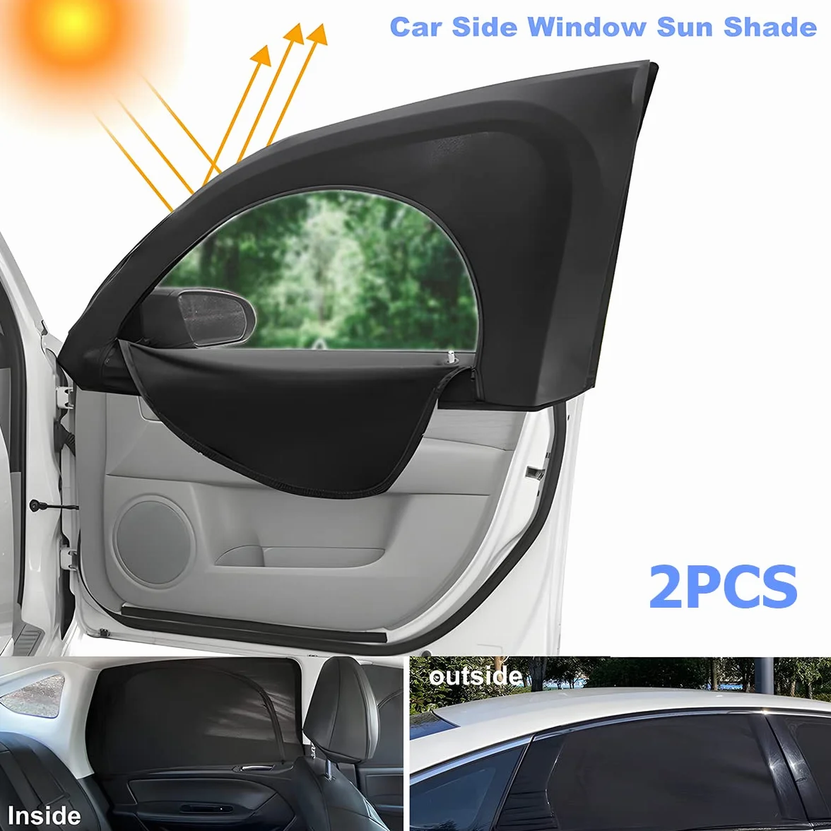 CGEAMDY 2 Piezas Parasol de Coche, Parasoles para Ventana Lateral del Coche, para Sol para Coches para Bebe, Niños, Mascotas, Sombrilla para contra Rayos UV Privacidad Protección (Ventana Trasera)