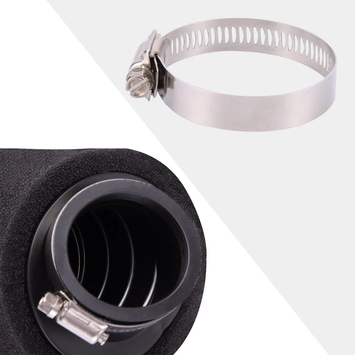 GOOFIT 48mm Filtro De Aire Negro Carreras Reemplazar Para GY6 50cc Motorcycle Scooter Bike Dirt Pit ATV