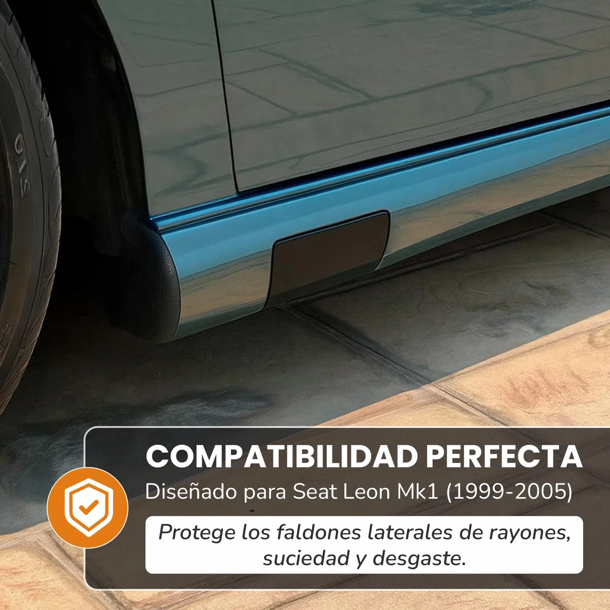 Tapa Talonera Seat Leon Mk1 1M Universal/Tapadera Faldones Laterales Leon Mk1 1M/ Tapas Talonera Leon1999-2005 Negro (Delantera Izquierda) 1M0 853 917 B GRU