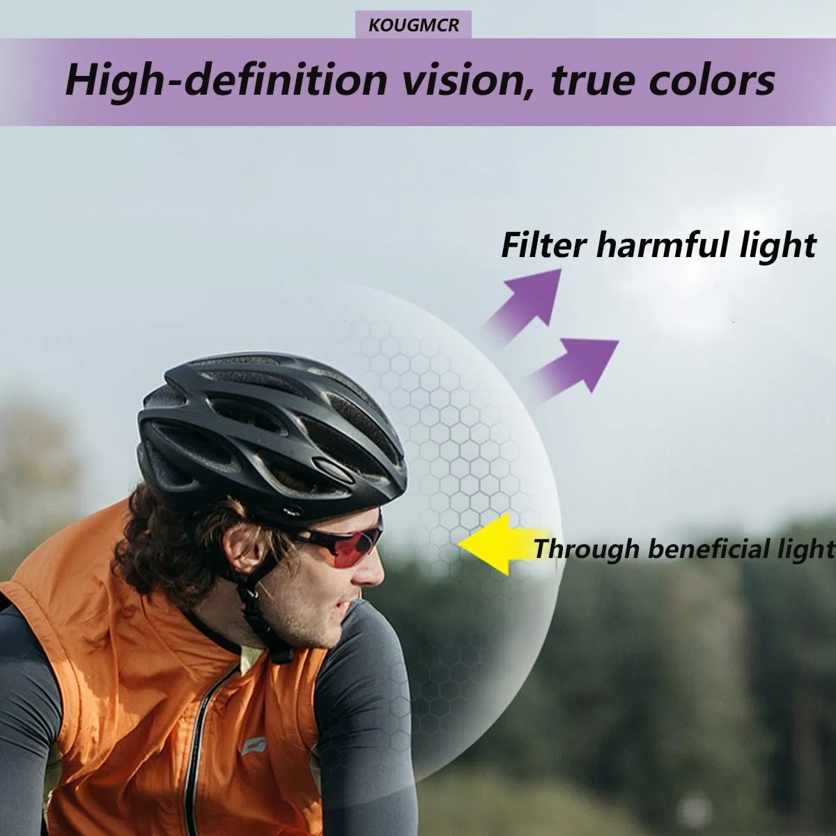 P-V - Gafas de sol deportivas polarizadas para hombres y mujeres, gafas de sol deportivas con protección UV400