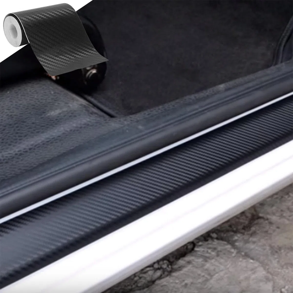 Genérico Pegatinas de Fibra de Carbono para Coche, Pegatinas para Coche Wrap Film Tape, Etiqueta engomada autoadhesiva Impermeable de la Hoja de la Armadura de la Tela Cruzada, Etiqueta engomada