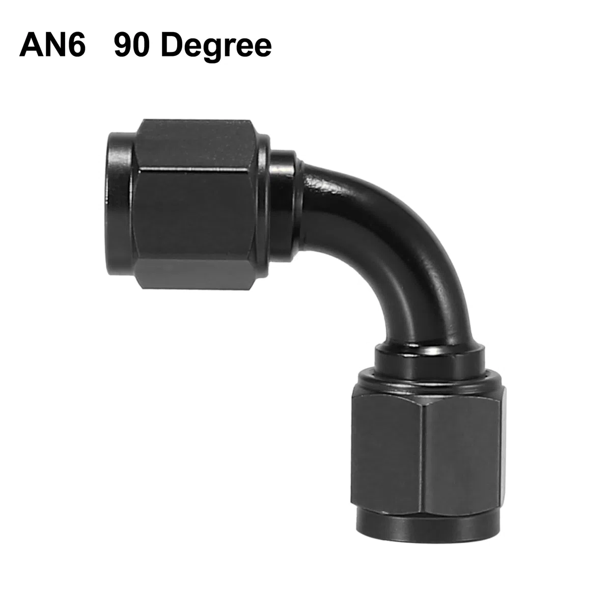 X AUTOHAUX AN6 90 Grados para Coche Hembra Giratorio Acoplador Combustible Aceite Manguera Acoplamiento Negro