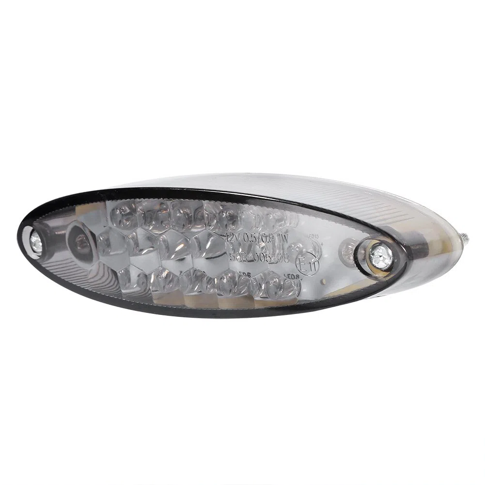 Keenso Luz trasera universal de 12 V para moto - Luz de freno 28 LED - Luz de freno ahumado - Luz trasera LED roja para moto Cruiser bicicleta ATV