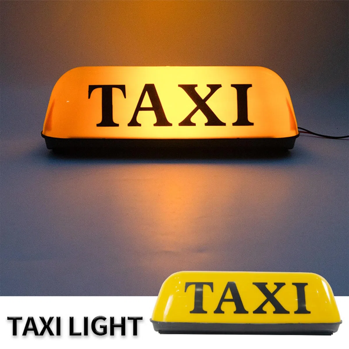 Señal de taxi: lámpara de luz para automóvil, techo y señal de cabina retro, diseño vintage