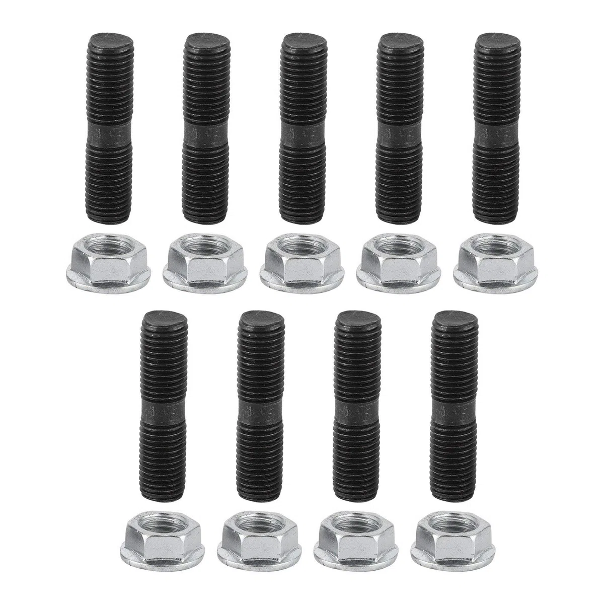 aqxreight - Kit de tuerca de bloqueo y espárrago turbo M10 x 1,25 mm apto para turbos DSM 1G EVO 1-10