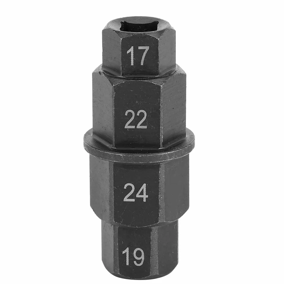 Terisass Motocicleta Eje Herramienta de desmontaje de la Rueda Husillo Desmontaje Llave Motocicleta Moto Ruedas Herramienta Llave hexagonal Negro Ajuste