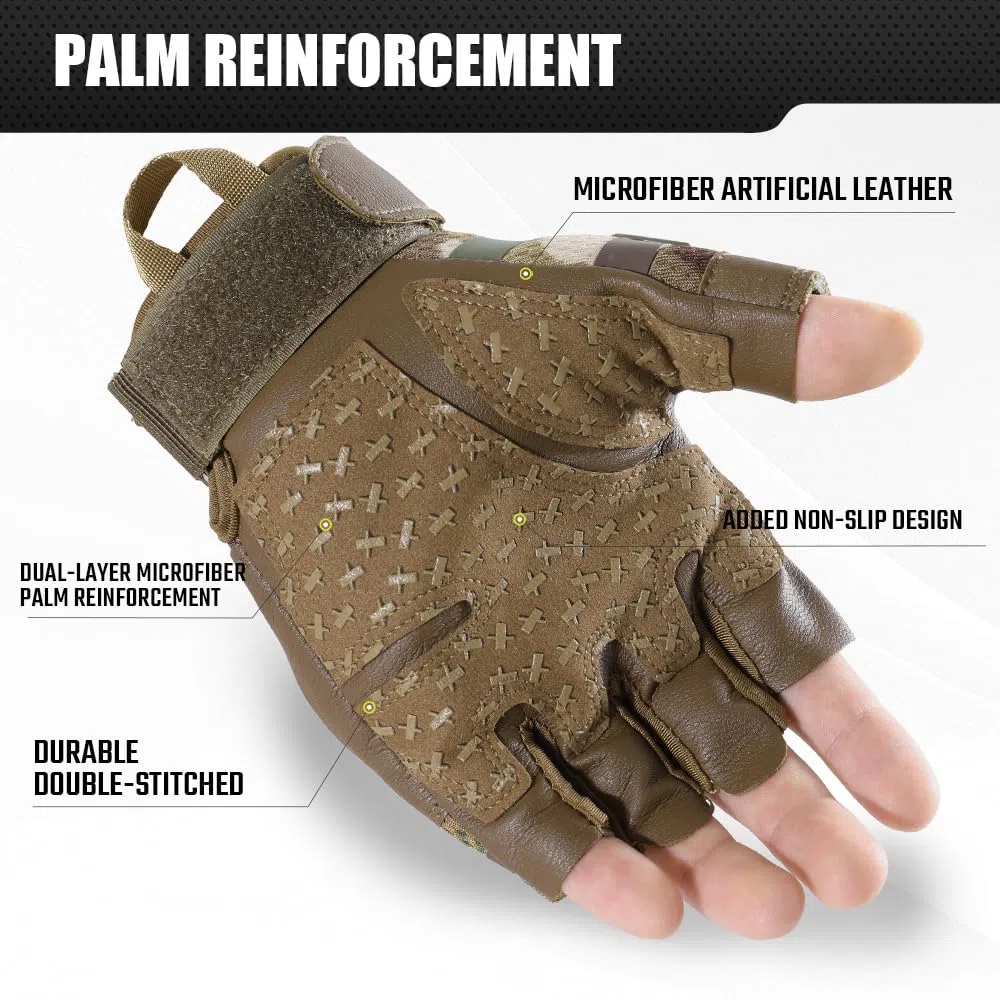 WTACTFUL Guantes tácticos con protección de Goma para Hombre, Pantalla táctil, Airsoft, Motocicleta, Caza, Exteriores