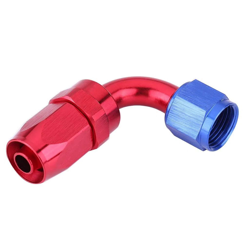AN10 Conector de montaje de extremo de manguera de acoplamiento de abrazadera de servicio pesado con adaptador de enfriador de aceite de abrazadera de aluminio(14.2mm 90°) raccordo an10