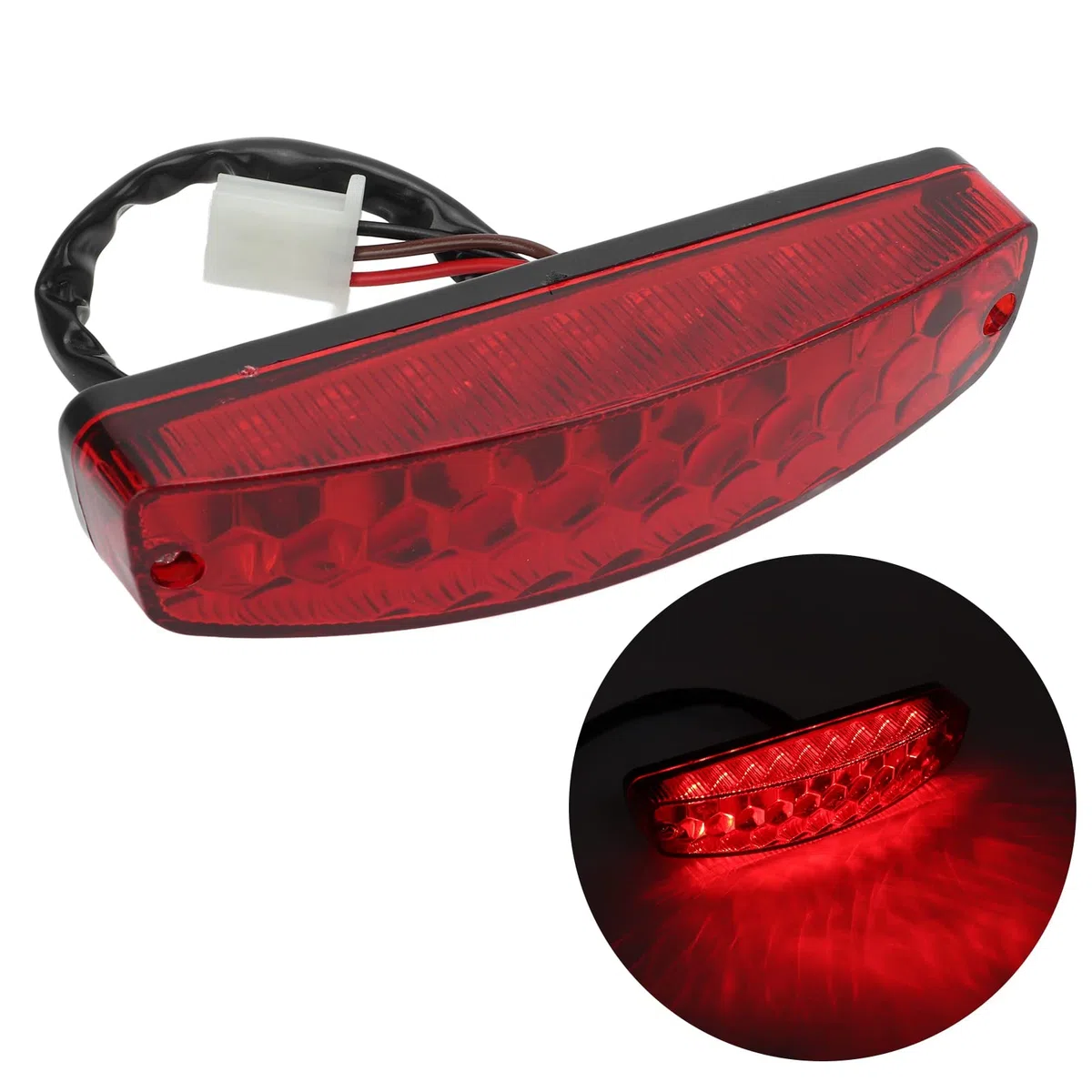 Luz de Freno Trasera LED, Luz de Freno Trasera ATV 3PIN Reemplazo Impermeable para Taotao 50cc 70CC 90cc 110cc 125cc ATVs Quad