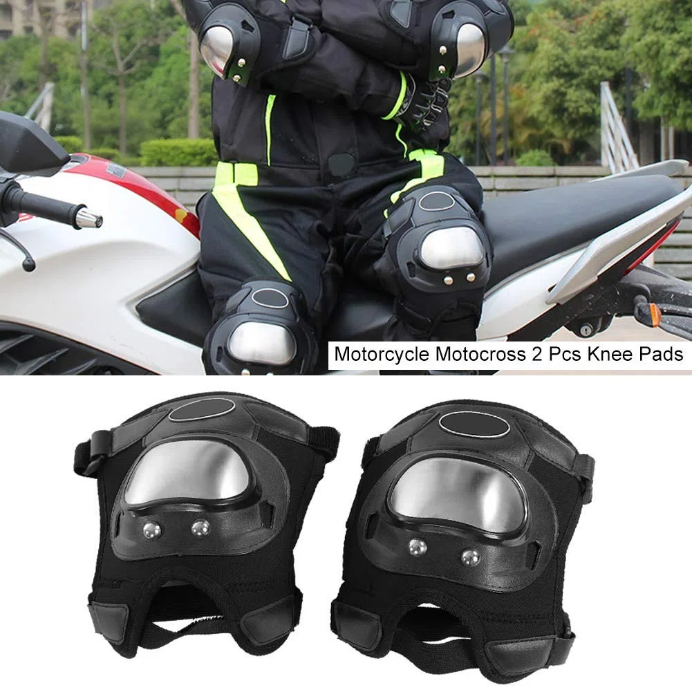 Rodilleras,Rodillera para motocicleta - 2 Unids ATV Adulto Rodilla/Rodilleras Ajustables Almohadillas Protector Elbow Armor para Motociclismo Ciclismo Racing set