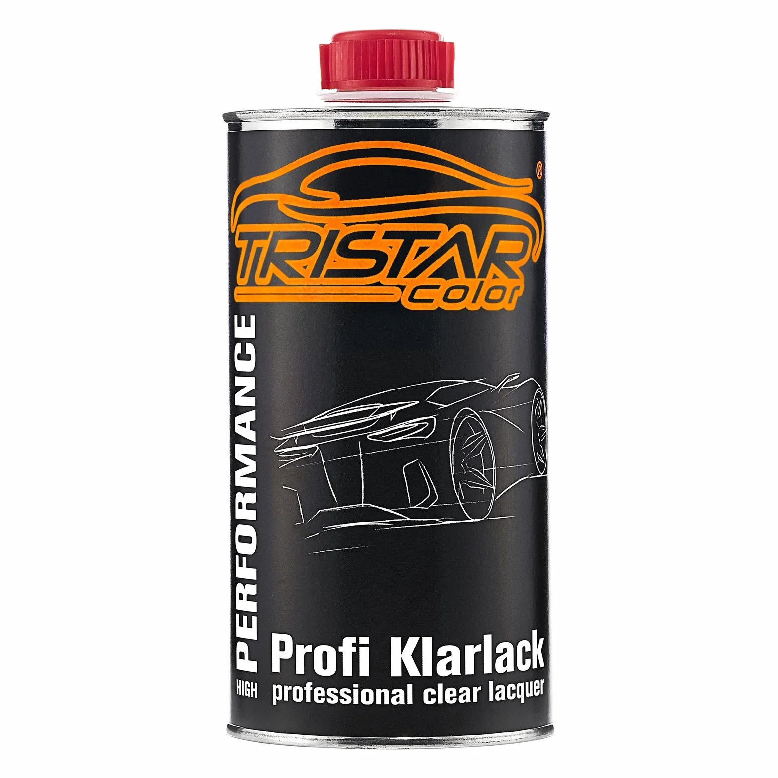 TRISTARcolor 0,75 litros pintura transparente de 2 componentes pintura de coche alto brillo HS incluido endurecedor