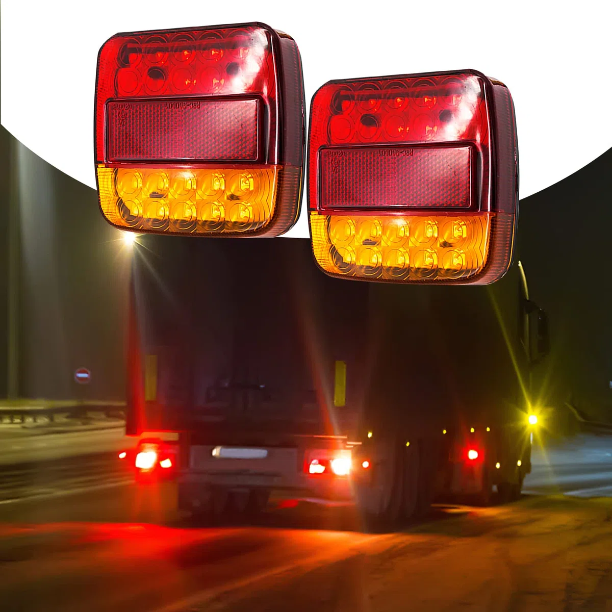Piloto trasero de la caravana, Lemonbest 12V Piloto LED 26 Luces Piloto, Camión, Remolque, Van (Pack of 2X)