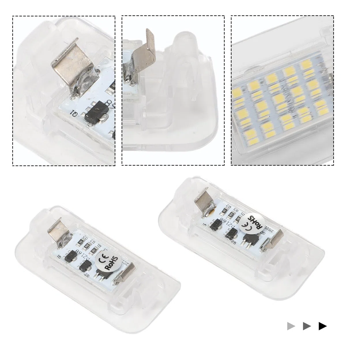 2x Luz matrícula para Mercedes Clase b W246 W242 2011–2019 Luces matricula 6000 K Luz matricula A2468201566 2468201566