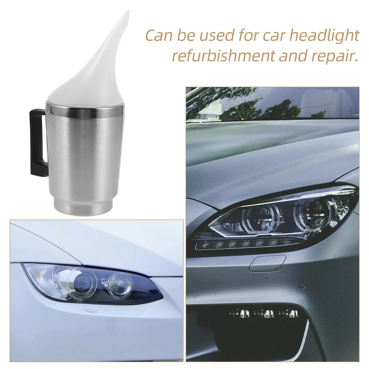 Kit De RestauracióN De Pulir Faros De Coche con Taza Atomizadora Y Herramienta De PelíCula De Tinte para Polimero Liquido RenovacióN AutomáTica Y ReparacióN RáPida De Lentes De Faros
