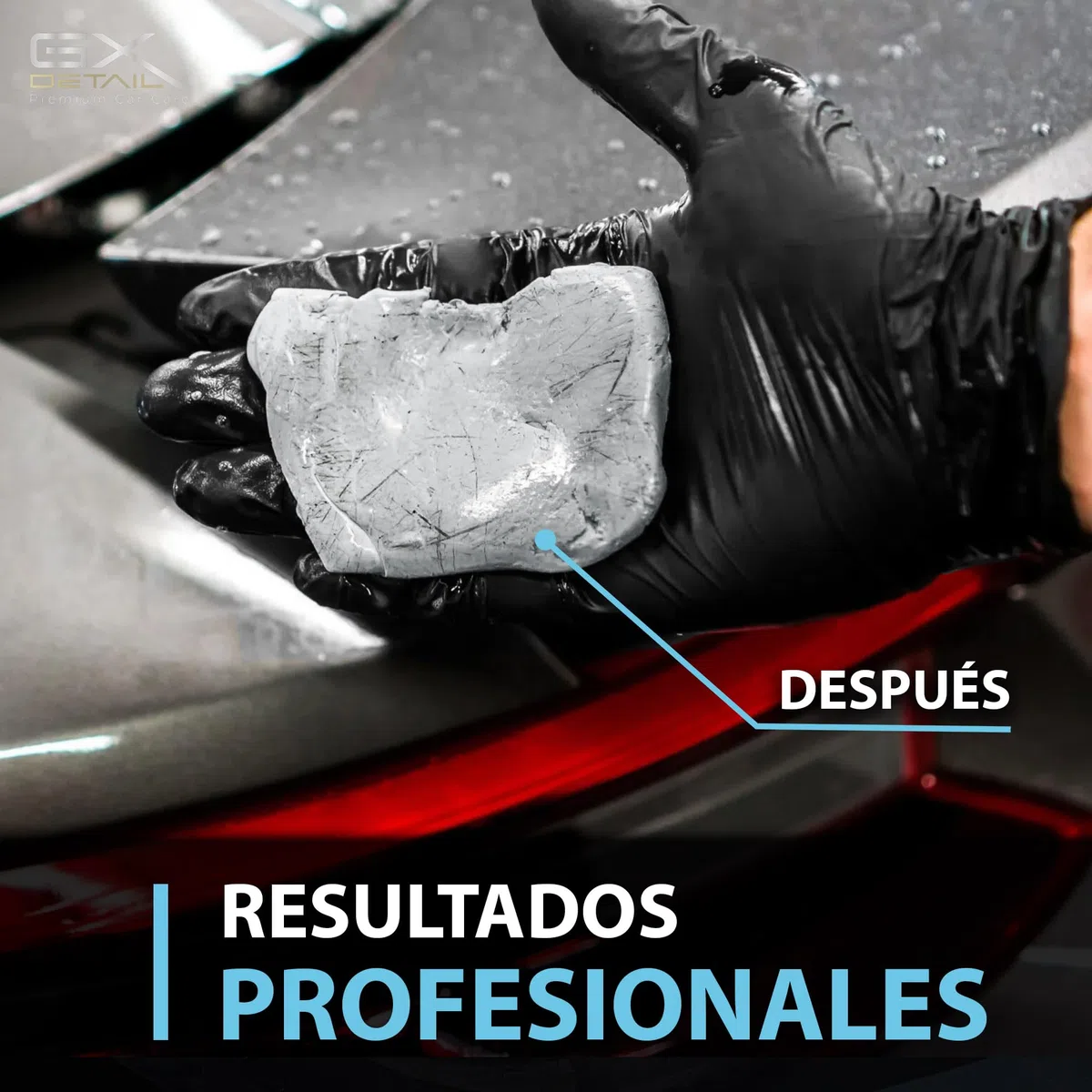 GxDetail Clay Lube Descontaminante para Carrocería 500 ml. – Lubricante Profesional para Uso con Clay Bar – Facilita la Eliminación de Contaminantes sin Arañazos – Acabado Suave y Brillante.