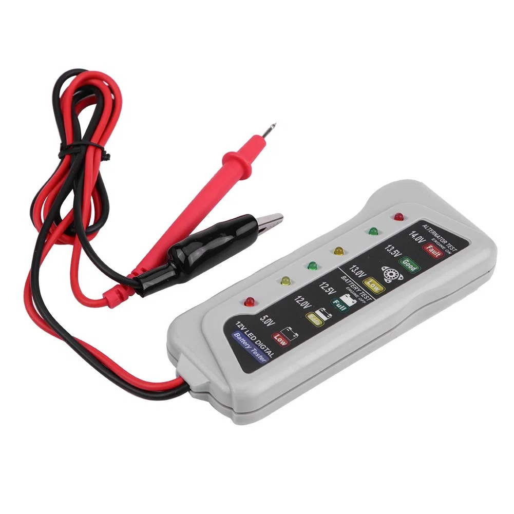 KIMISS Analizador de Baterías para Coche y Furgoneta, Probador de Carga 12V-14.8V, de Mantenimiento y Diagnóstico, Herramienta Profesional para Verificar Estado