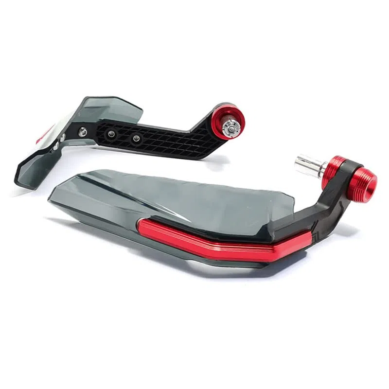 Paramanos de Motocicleta, Guardamanos De Motocicleta, Deflector de Viento de Manillar Universal de Aleación de Aluminio de Alta Resistencia para Moto Dirt Pit Bike (Rojo)