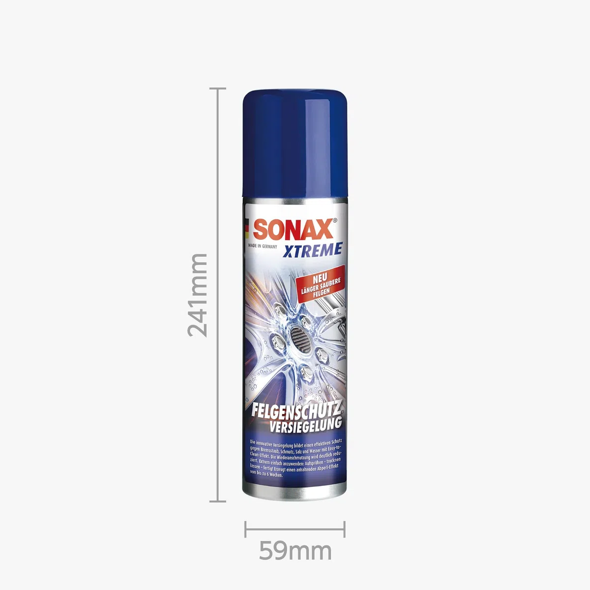 SONAX XTREME - Sellador de protección para llantas (250 ml) que proporciona una protección eficaz contra el polvo de freno, la suciedad, la sal y el agua con efecto fácil de limpiar | Número de