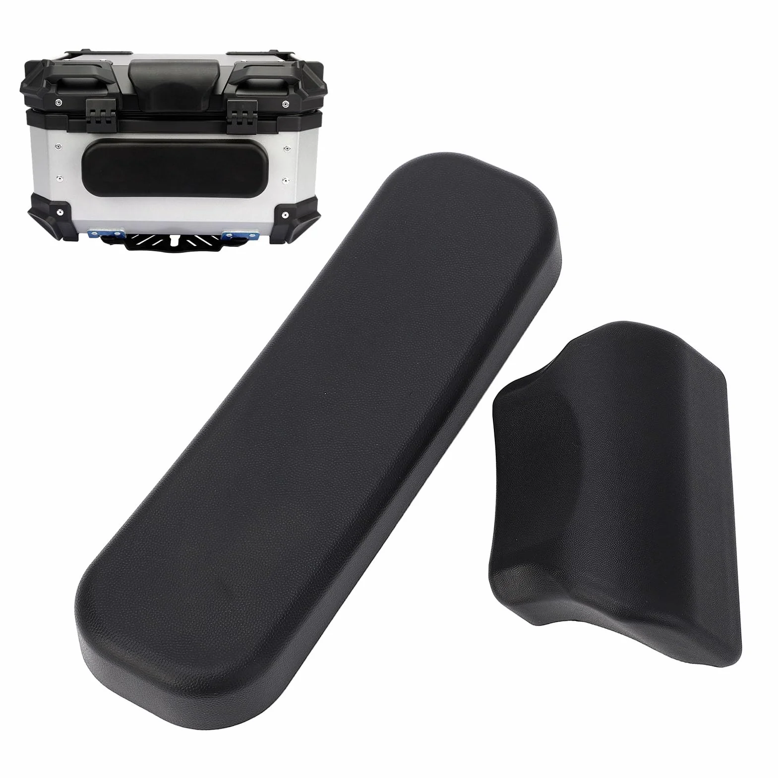 Respaldo de Caja para Motocicleta, Pegatina Autoadhesiva para Respaldo de Pasajero, para Caja de 22L, 25L, 28L, 32L, Barras Sissy, Cojín de Respaldo para Caja
