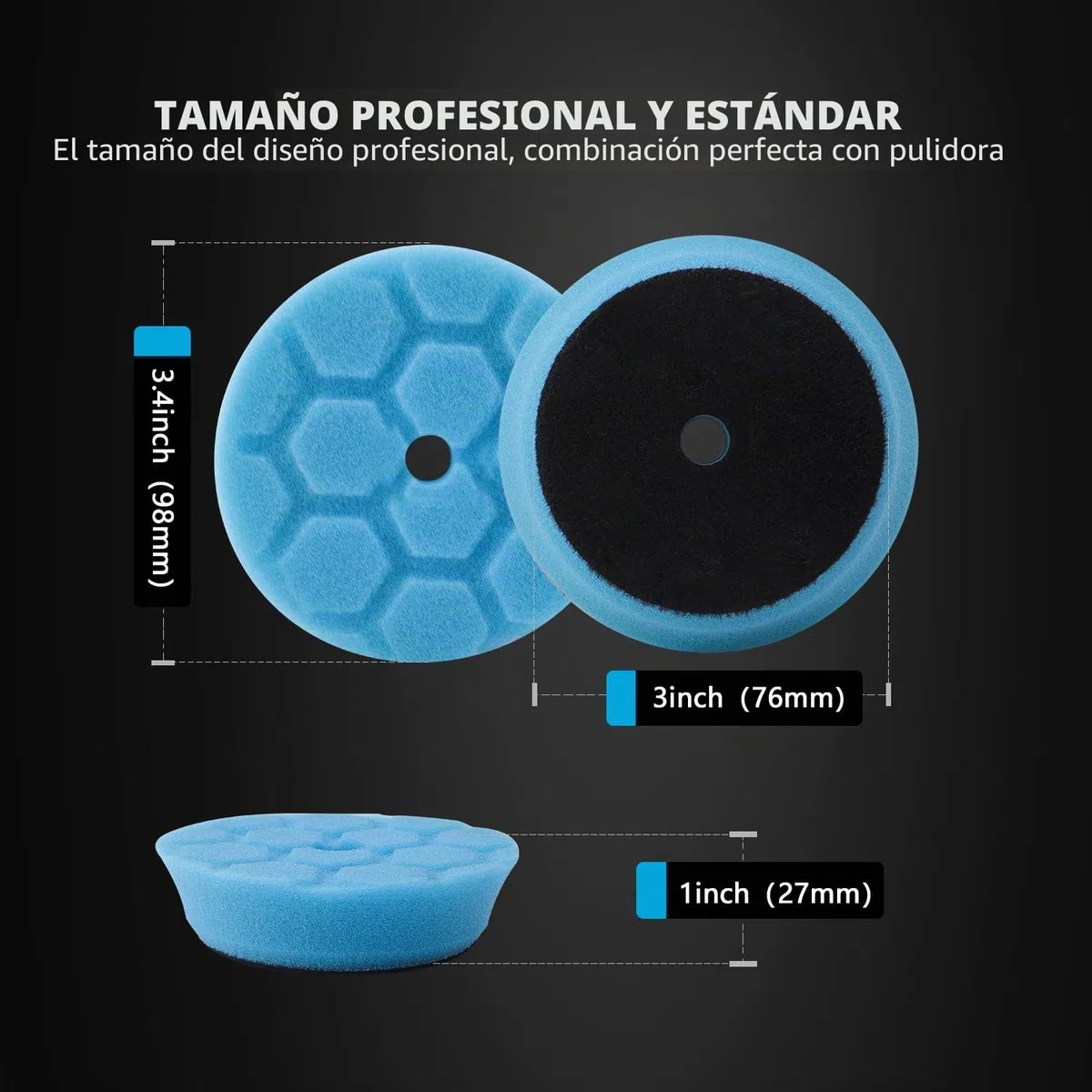 Esponja Pulir para coche, esponja pulir coche, 2x Lana para Pulir 5x 80mm Kit de esponja de pulido kitEsponjas de Pulido Esponjas de Cera Para, Máquina Pulidora -FLPS3MIX