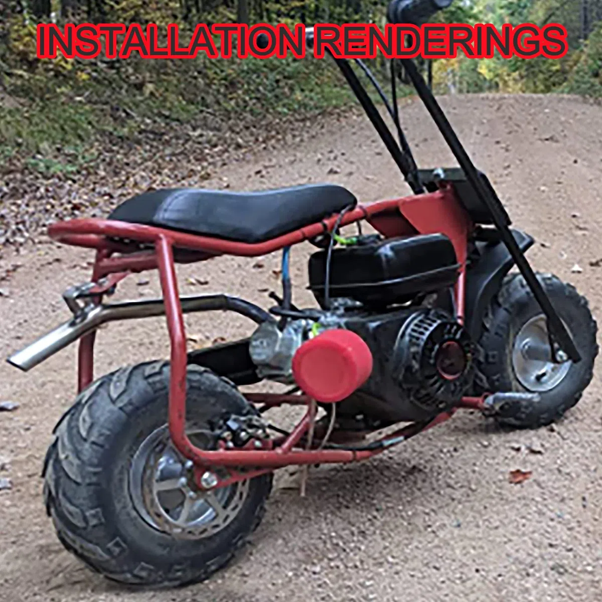 GOOFIT Filtro Aire Esponja Moto 39mm Vertical Universal Pit Bike reemplazo para 49cc 50cc 70cc 90cc 110cc 125cc Motocross Pocket Bike Scooter Quad Rojo