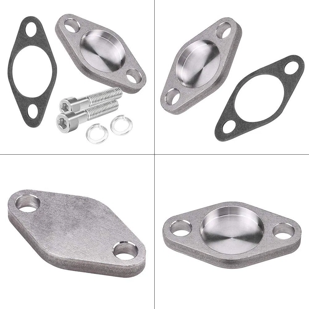 Kit placas bloque ciego válvula EGR, reemplazo duradero con junta incluida, kit reparación EGR 8 mm, for mecánicos profesionales y aficionados en mantenimiento automotriz