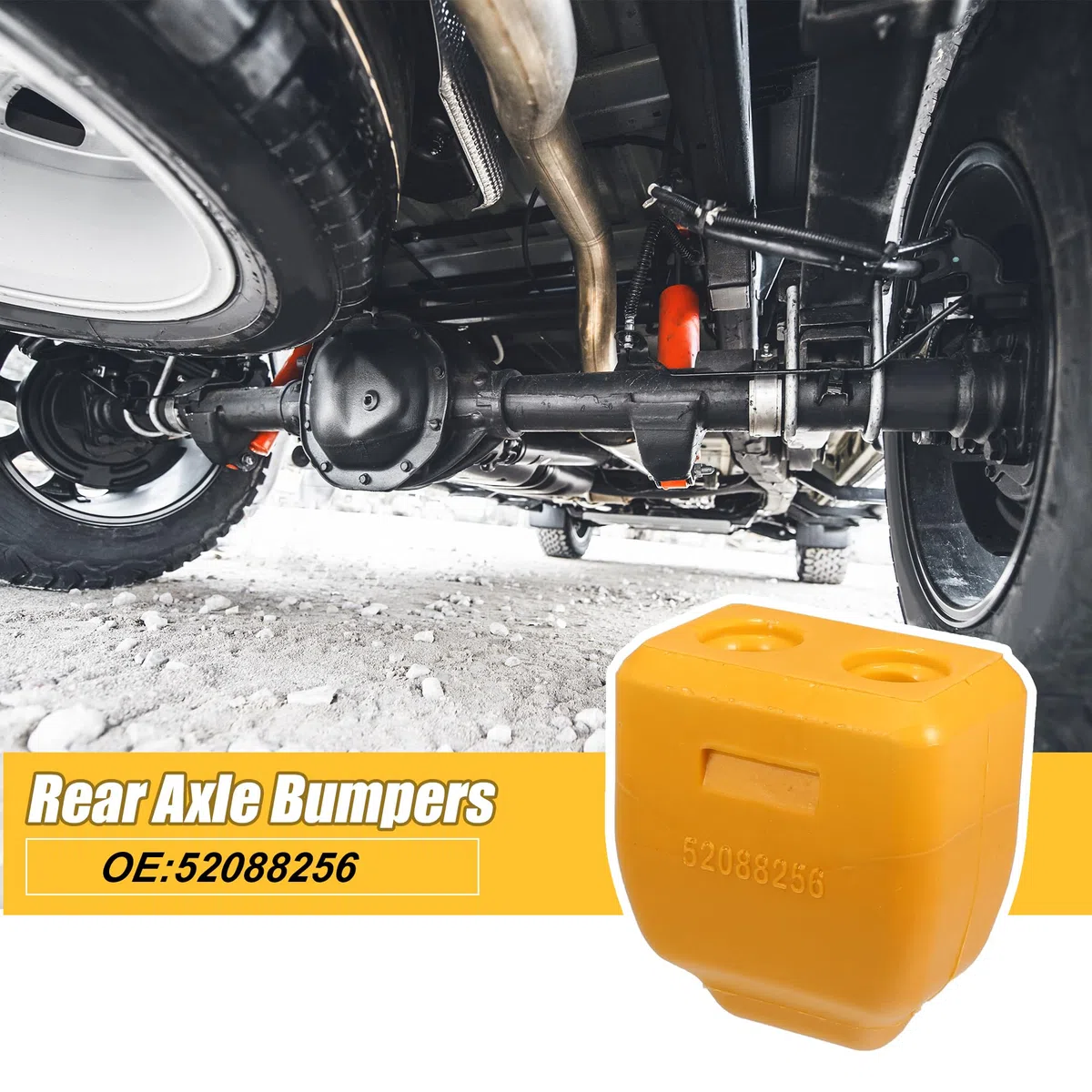 QUARKZMAN Topes De Suspensión Delanteros Para Jeep Grand Cherokee 99-04 1Pc | Material De Poliuretano, Color Amarillo, Tamaño 82.6X74.5X48Mm, Número Oe 52088256