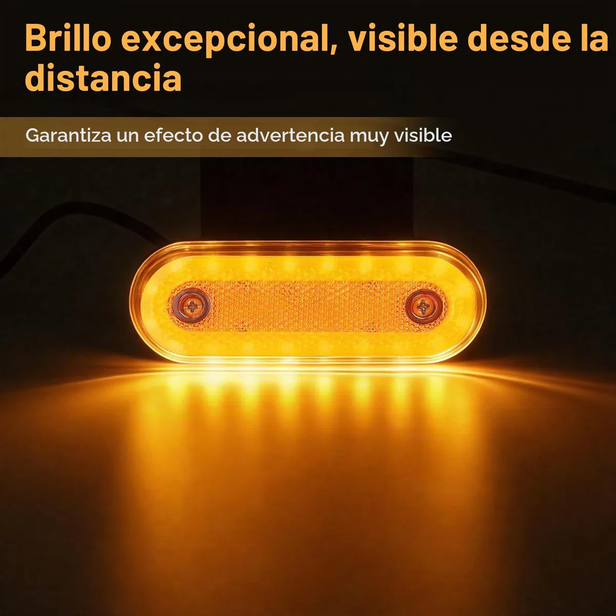 CPROSP Luces de Gálibo LED Ámbar 12V/24V - 6 Piezas | Marcadores Laterales Alto Brillo | para Remolque Furgoneta Caravana Camión | IP67 Impermeables | Instalación Fácil