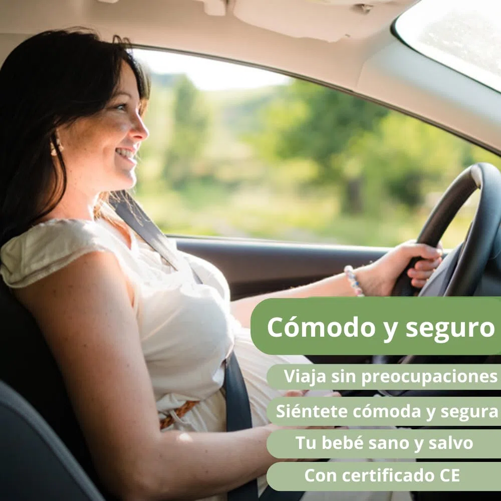 Cinturón Embarazada de Coche Homologado. Seguridad y Protección en todo momento. Tranquilidad y Confort Garantizados para la Madre y el Bebé. Con certificado CE. Empresa Española.
