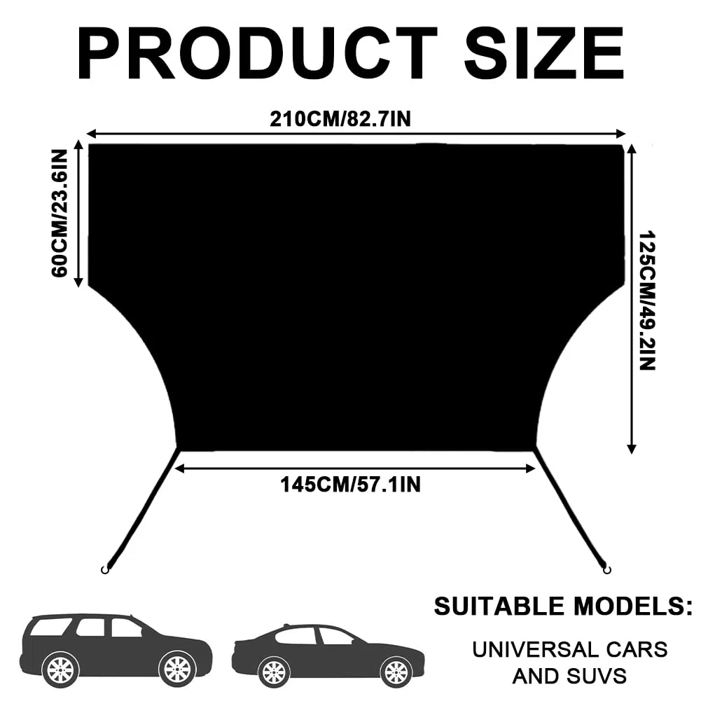Protector de Parabrisas,Parasol Coche Delantero Exterior,Cubierta de Parabrisas Coche con Ganchos,Cubierta de Nieve para Invierno Verano,Protege de Hielo,UV,Lluvia,Funda Parabrisa Delantero Universal