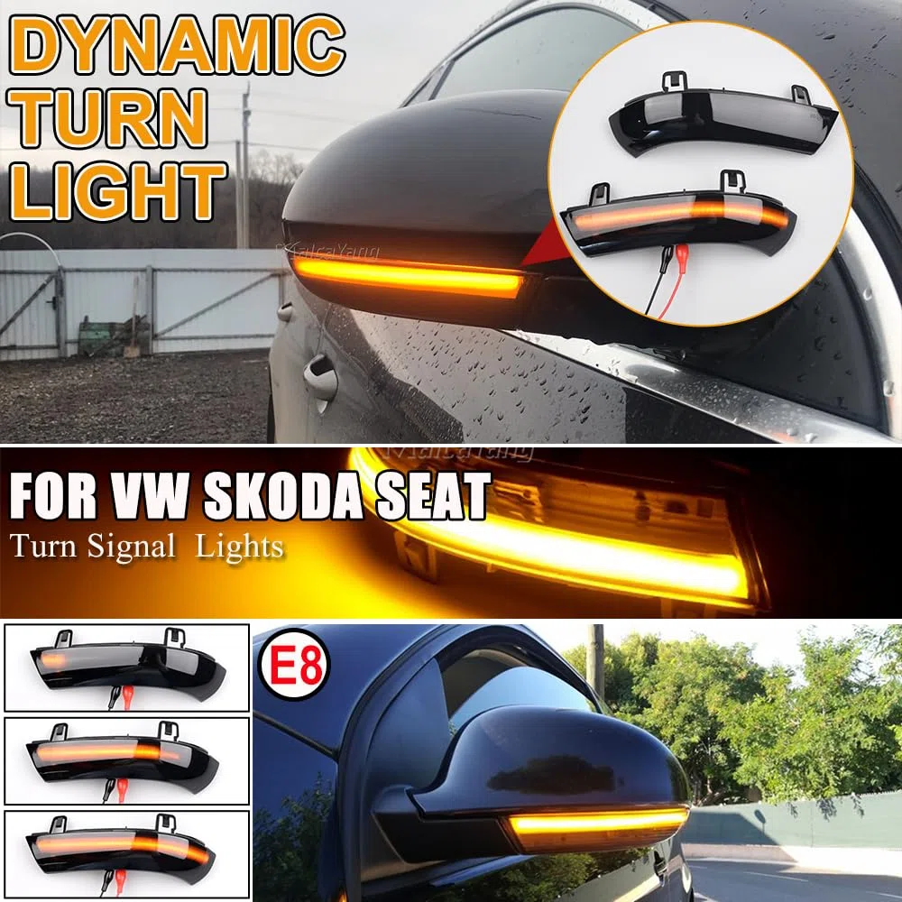 Retrovisor luces indicadoras de giro de intermitentes dinámicas para Golf 5 GTI V MK5 Je tta Passat B6 B5.5 Eos Sharan Superb Alhambra