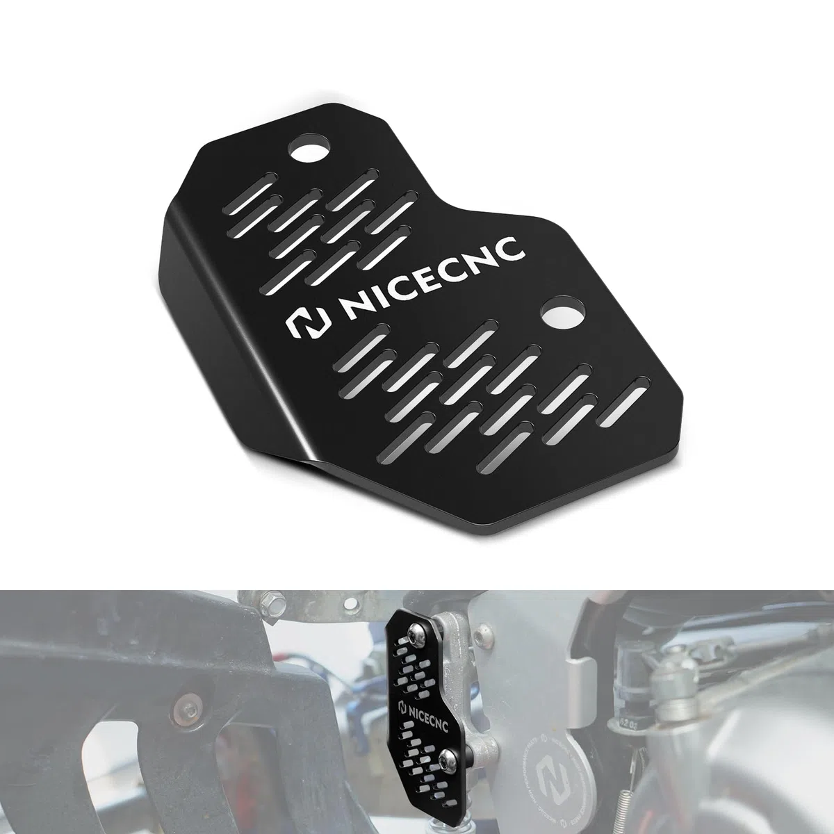 NICECNC Cubierta de protección del Cilindro Maestro Trasero Negro Compatible with Raptor 700 YFM700 2006-2011 2013-2026, Raptor 700R YFM700R 2012 2016-2026, YFZ450R, YFZ450X, Ver Accesorios