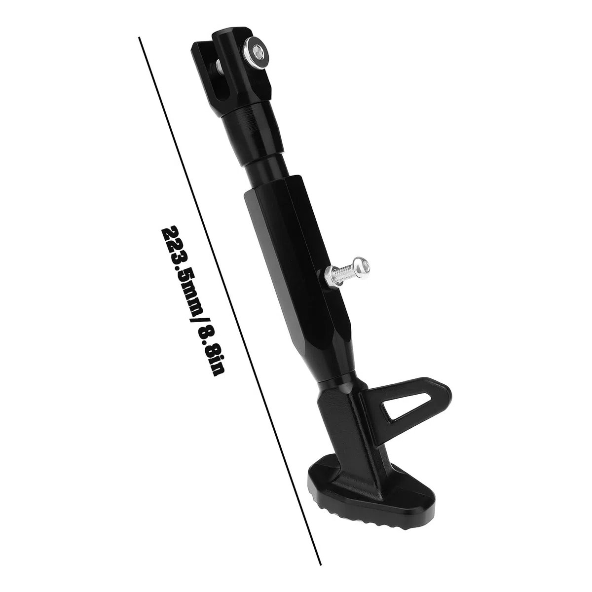 Pata de Cabra Ajustable para Motocicleta 190-230 Mm Aleación de Aluminio CNC Color Negro