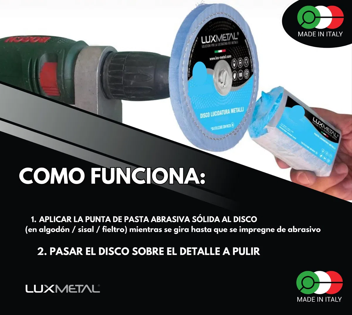 Pasta Abrasiva Pulidora Azul Fina 700 gr para Pulir Acero Inoxidable. Cera para Pulir Metales a Espejo, Aluminio Brillante, Hierro, Cromados, Madera, Latón, Cobre, Mármol, Plástico, Plata.