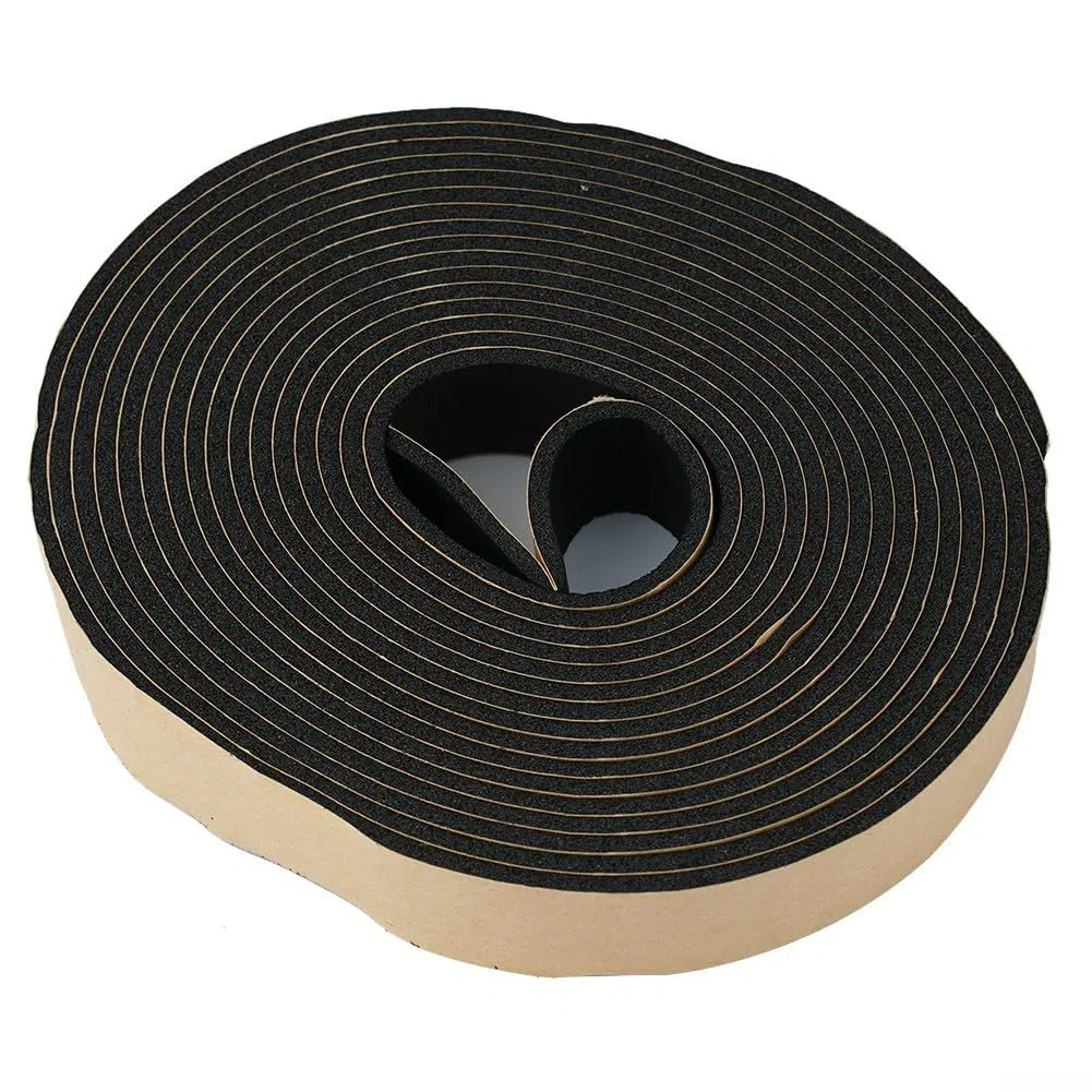 Burlete de sellado de vidrio para puerta lateral de coche de 5 m para lado delantero y trasero, tira de sellado de espuma con cinta M de doble cara, 20 mm x 5 m x 3 mm,