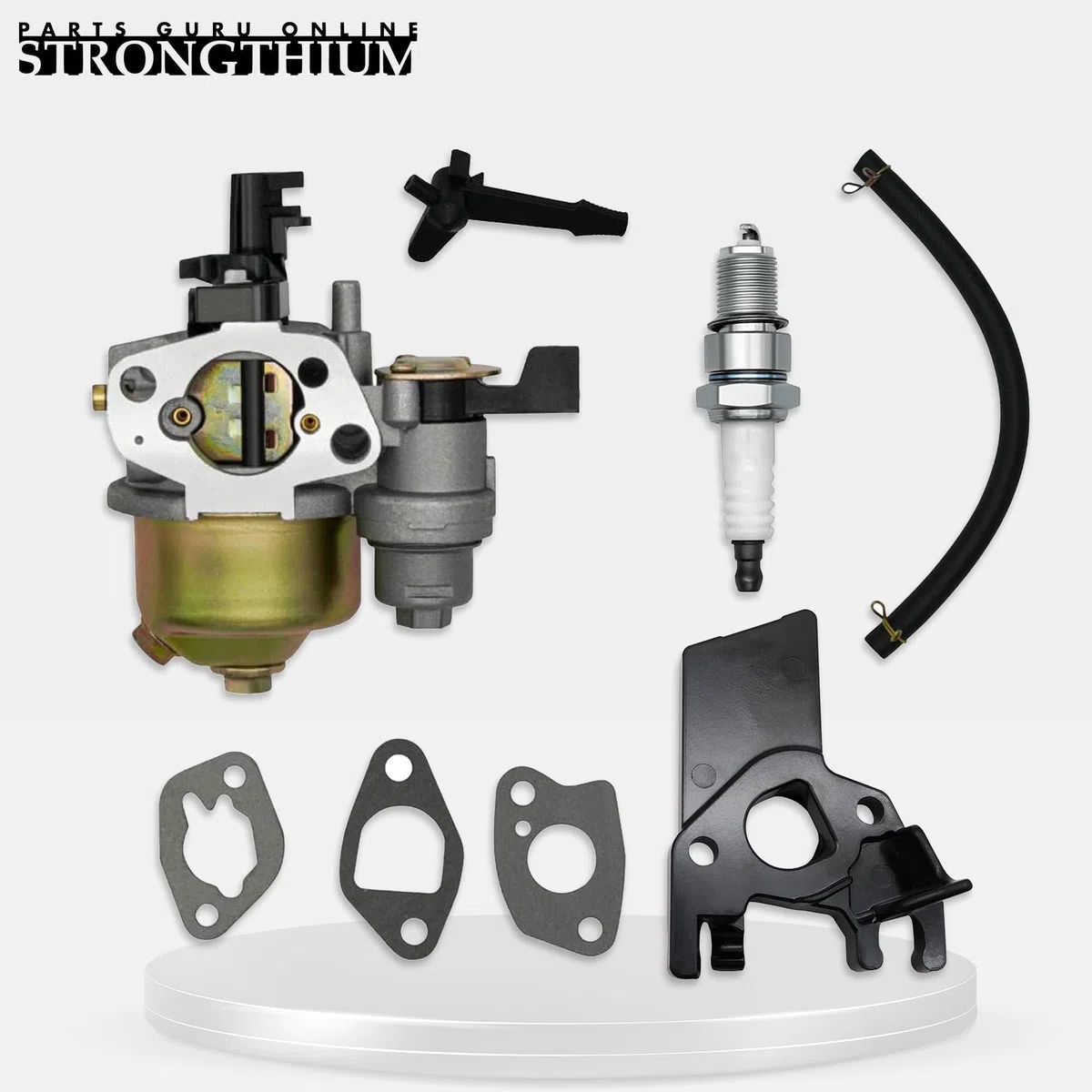 STRONGTHIUM Carburador Compatible con Honda GX160 GX200 GX120 5,5-6,5 CV, para Predator 212cc 224cc 196cc, Generador Motoazada Bomba de Agua, con Bujía y Juntas